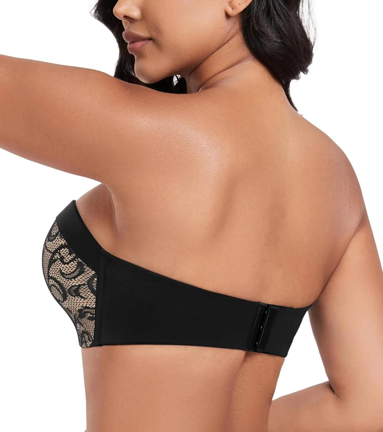 DotVol Women Hand Shape Custom Lift Invisible Wirefree Anti-Slip Strapless Push Up Bra
