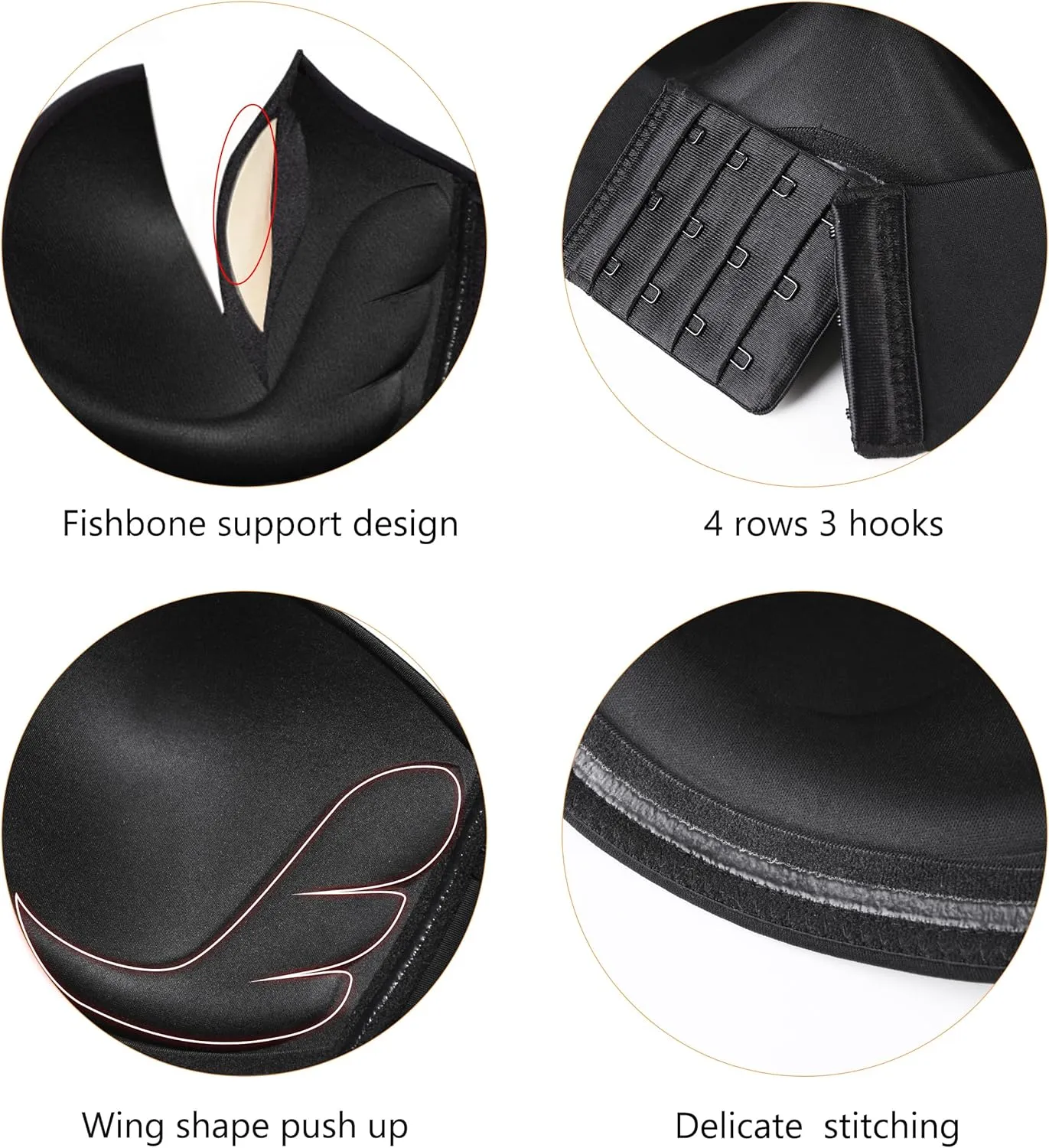 DotVol Women Hand Shape Custom Lift Invisible Wirefree Anti-Slip Strapless Push Up Bra
