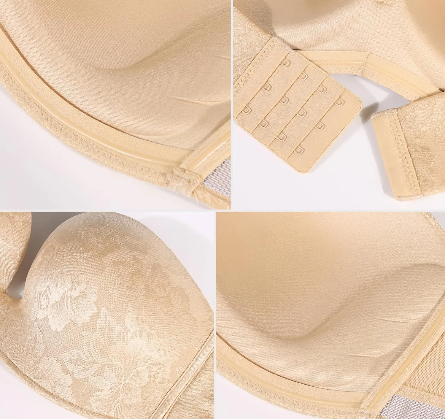 DotVol Women Hand Shape Custom Lift Invisible Wirefree Anti-Slip Strapless Push Up Bra