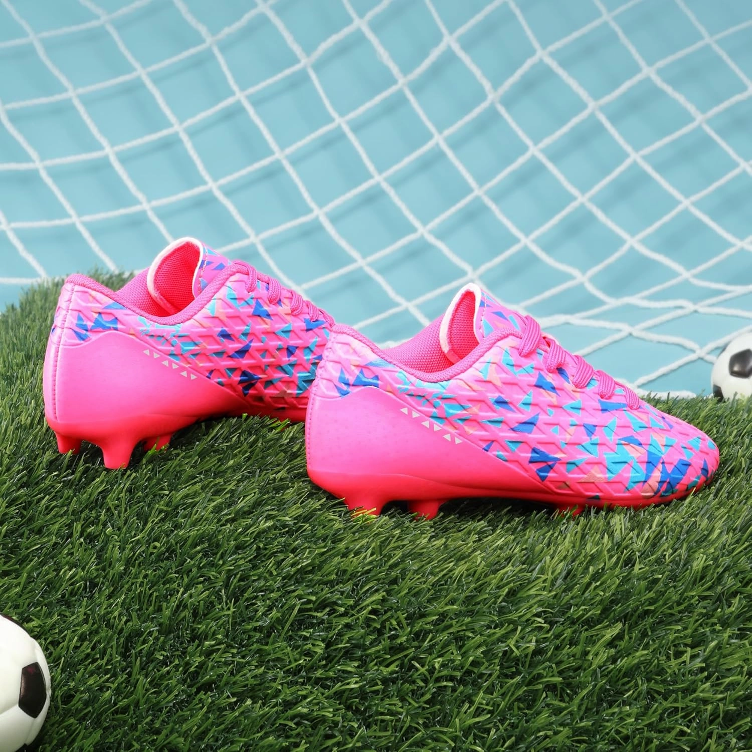 DREAM PAIRS Boys Girls Soccer Cleats Youth Firm Groud Athletic Outdoor Trainning Football Shoes for Little/Big Kid