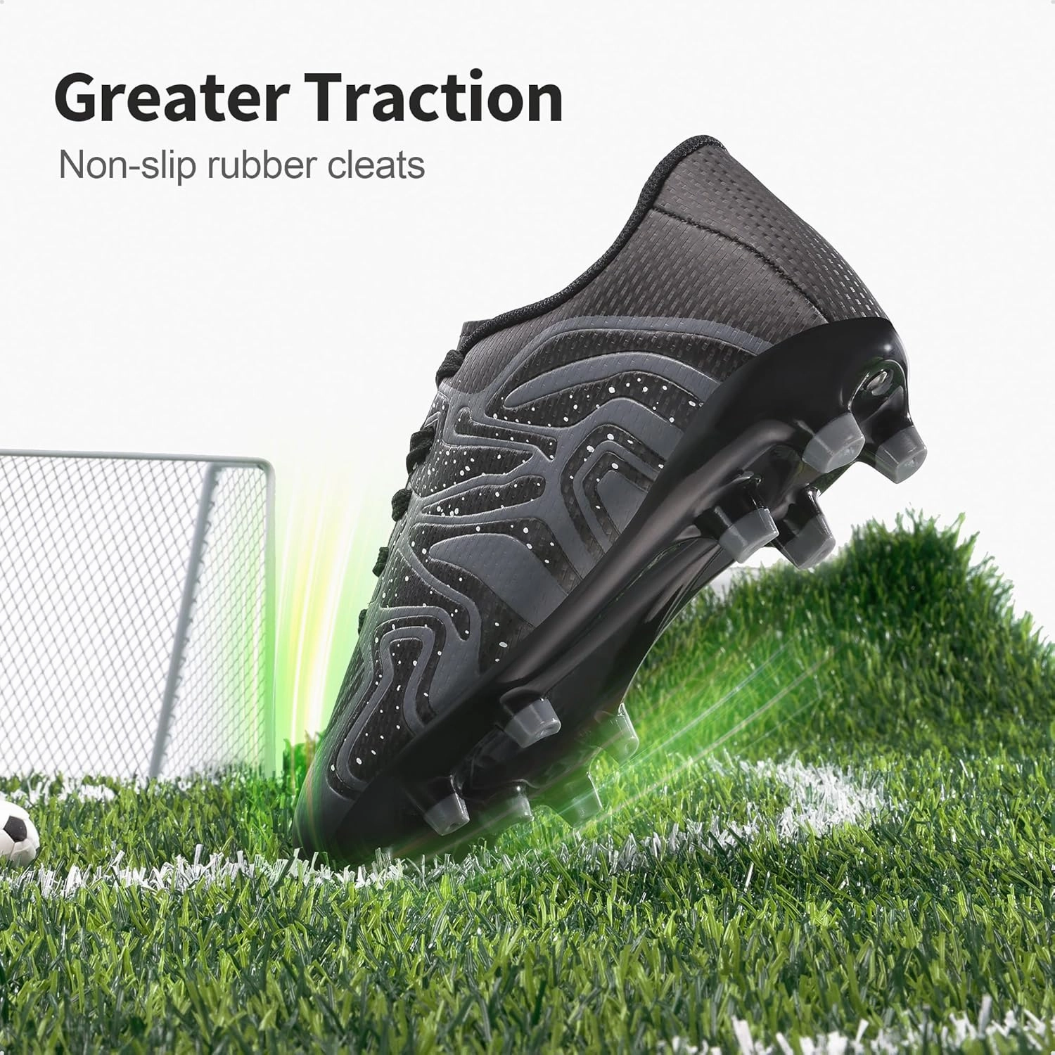 DREAM PAIRS Boys Girls Soccer Cleats Youth Firm Groud Baseball Cleats Sport Athletic Outdoor Trainning Football Shoes for Little/Big Kid