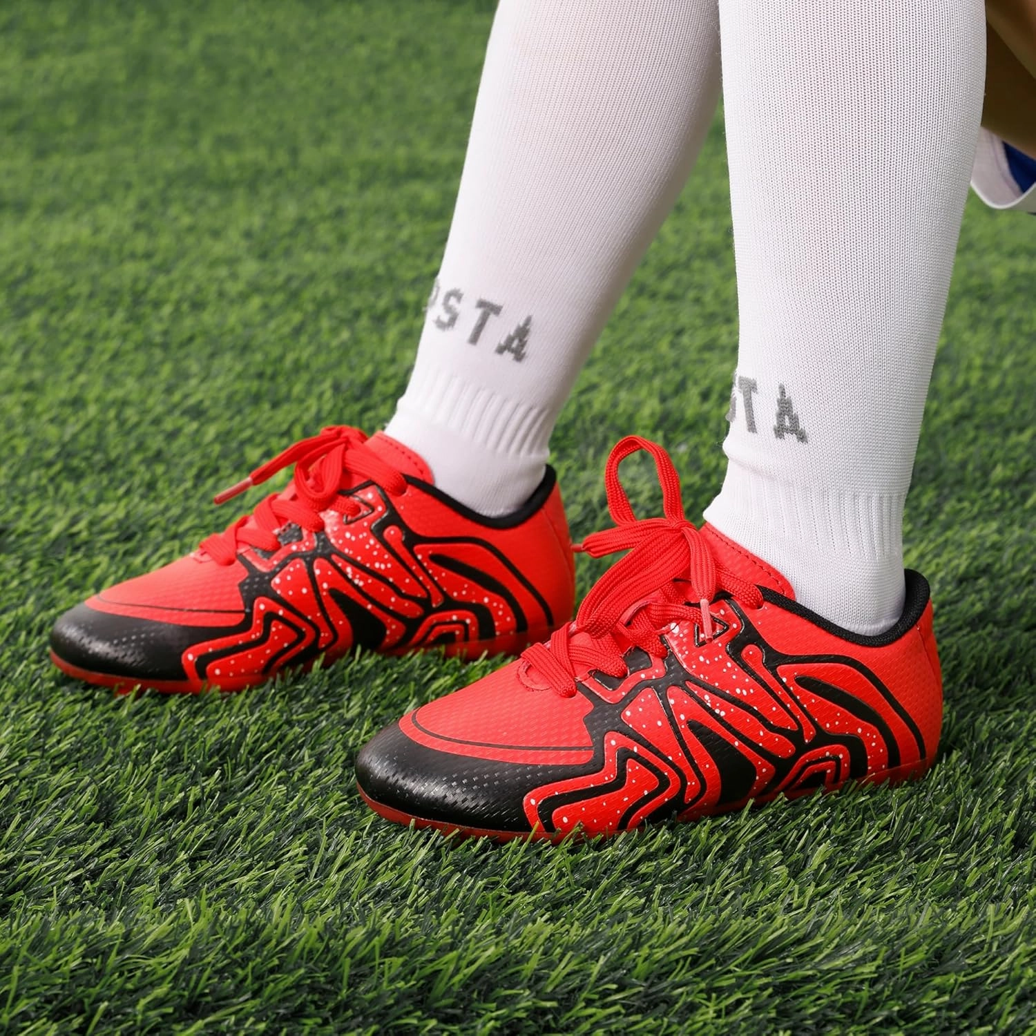 DREAM PAIRS Boys Girls Soccer Cleats Youth Firm Groud Baseball Cleats Sport Athletic Outdoor Trainning Football Shoes for Little/Big Kid