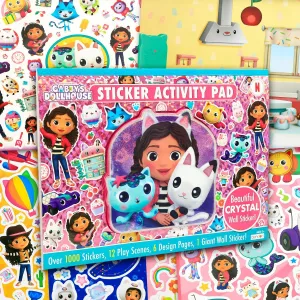 Dreamworks Gabby's Dollhouse Stickers Ultimate Activity Pad for Kids Set with Over 1000 Gabby's Dollhouse and Friends Stickers, Scenes, Activity Pages, More Art Set for Boys Girls