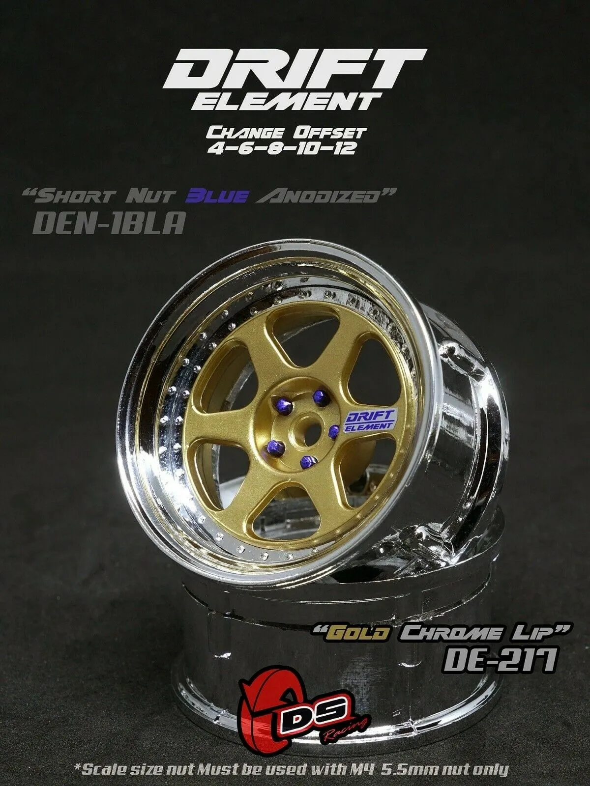 DS Racing Drift Elements 2 Wheel Set 2pcs - DE-217
