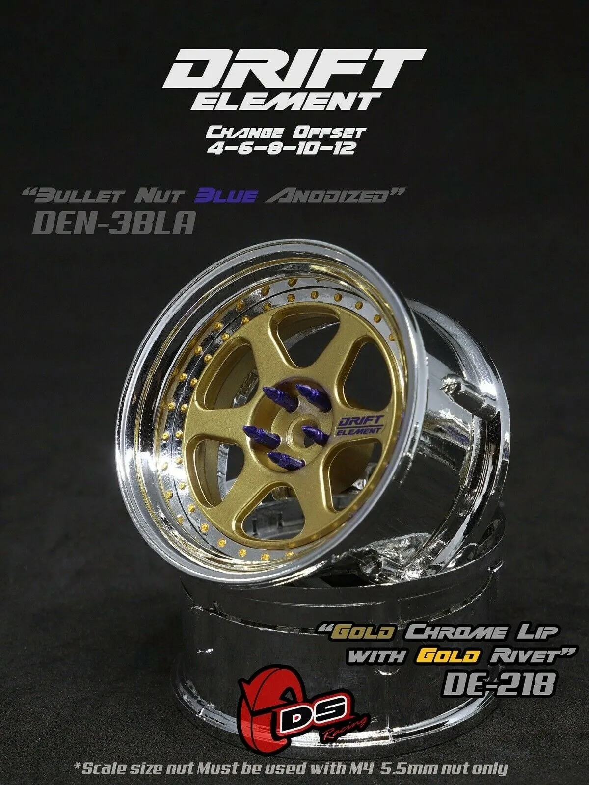 DS Racing Drift Elements 2 Wheel Set 2pcs - DE-218