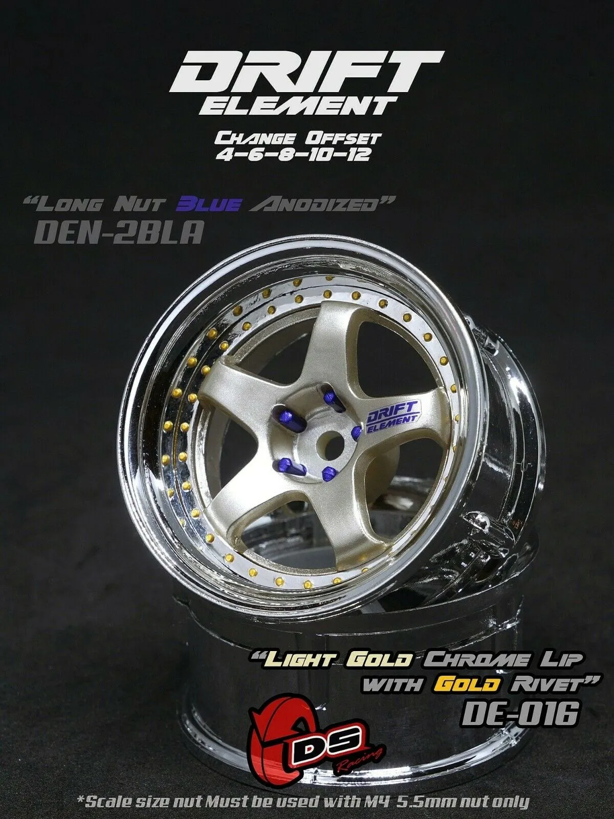 DS Racing Drift Elements Wheel Set 2pcs - DE-016