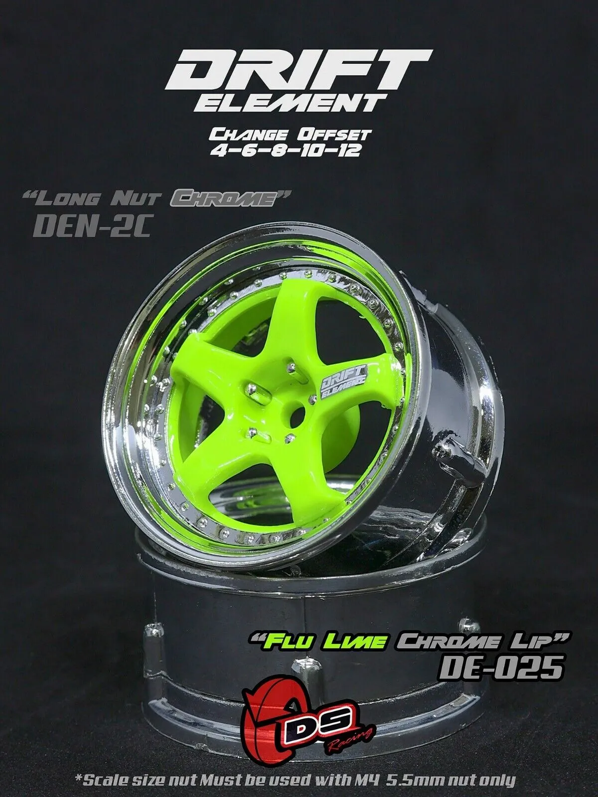 DS Racing Drift Elements Wheel Set 2pcs - DE-025