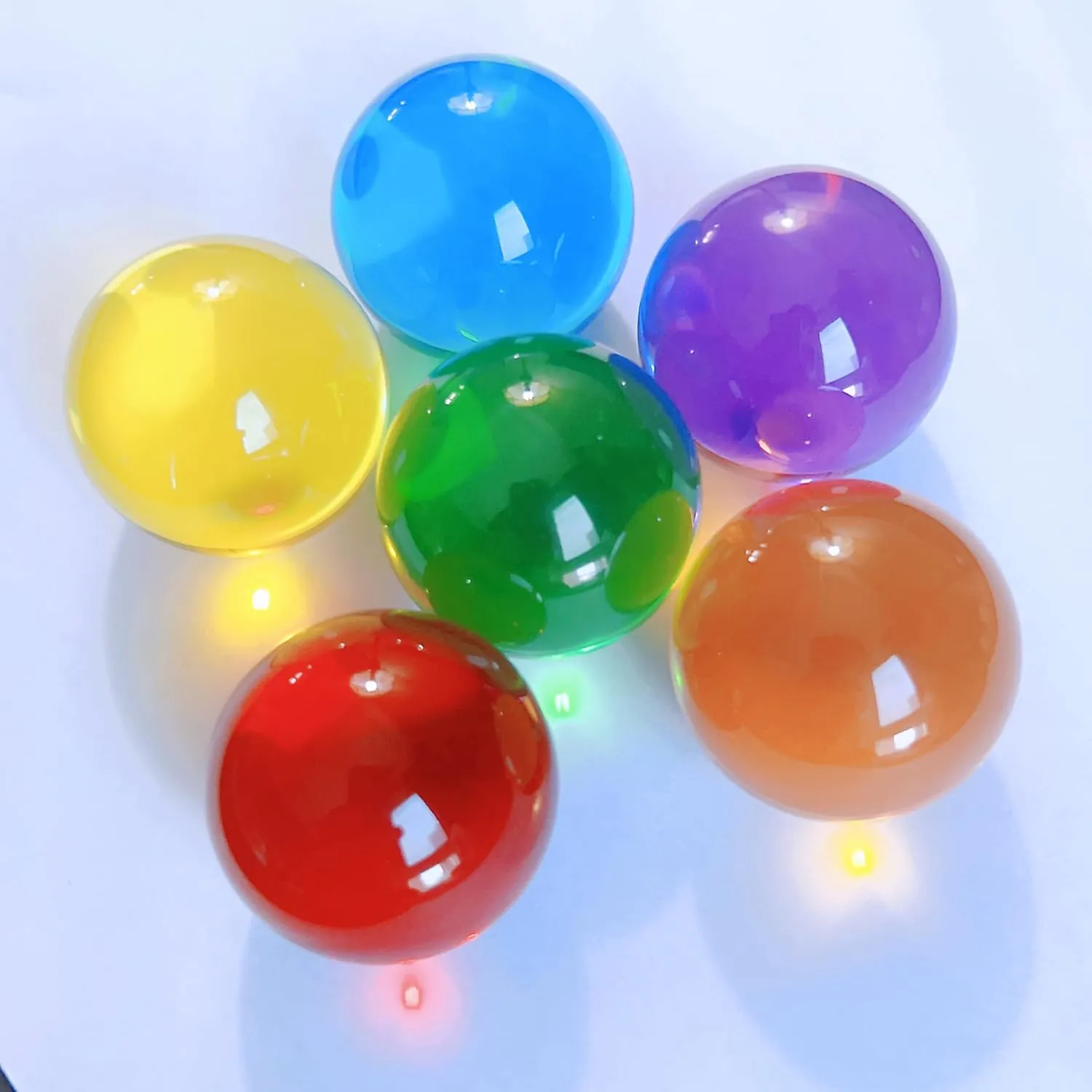 DSJUGGLING 3-Pack of 1 1/2 in. 38mm Colorful Acrylic Contact Juggling Ball Set, 1.5" Multicolor Acrylic Plastic Resin Massage Balls (Green)