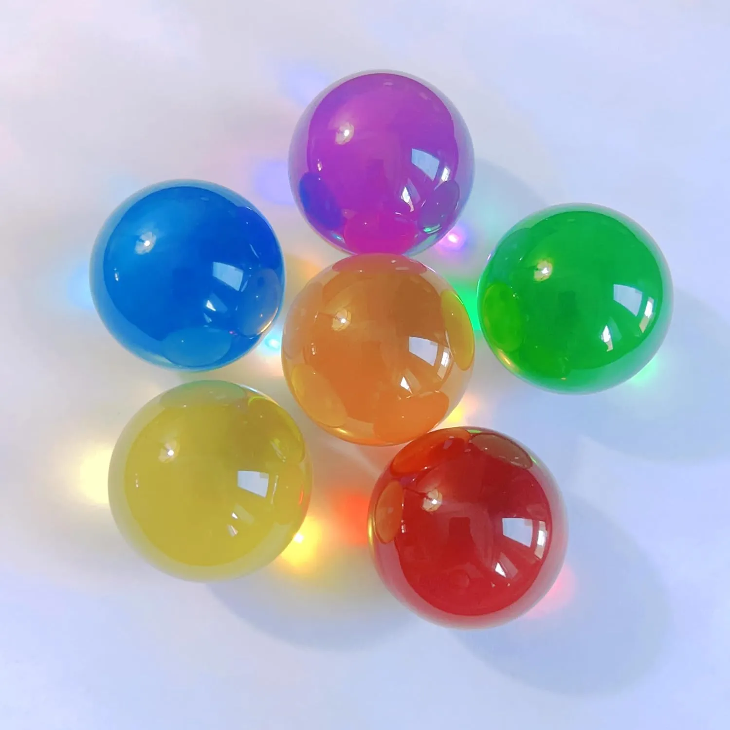 DSJUGGLING 3-Pack of 1 1/2 in. 38mm Colorful Acrylic Contact Juggling Ball Set, 1.5" Multicolor Acrylic Plastic Resin Massage Balls (Green)