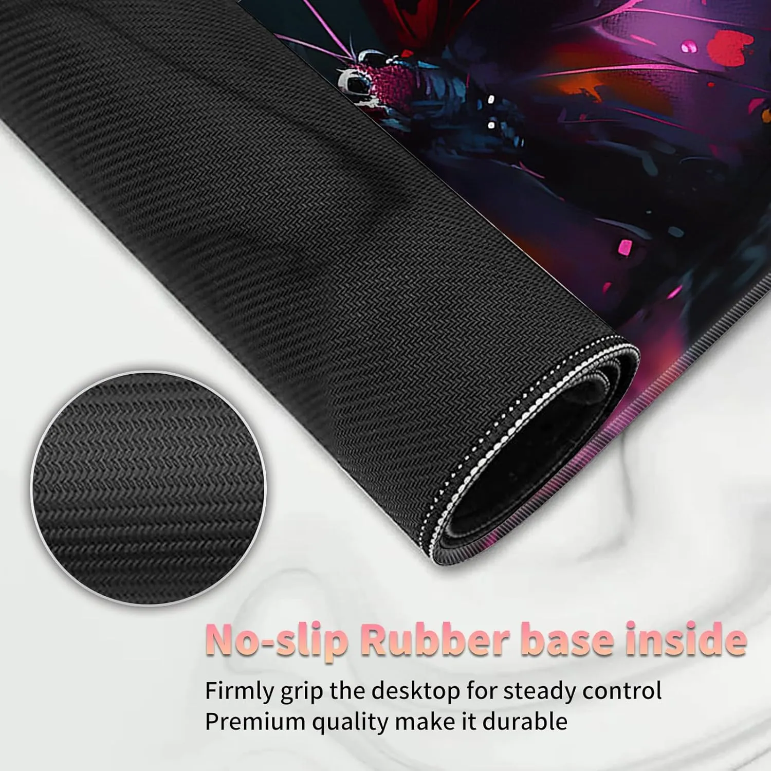 Duel Playma for DTCG, Card Game Mat Non-Slip Rubber Base and Stitched, 24 x 14 in TCG Play Mat with Zones for CCG and Other Card Games, Colorful Butterfly