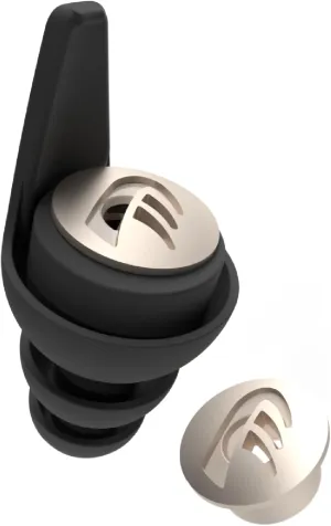 Dynamic ear filter -15 dB Earplugs for Swimming - Reusable Swimming Ear Plugs, Flying, Office, Bars, Restaurants, Cafes, Hearing Protection, 4 Earplug Sizes Included, Patented Filter Technology