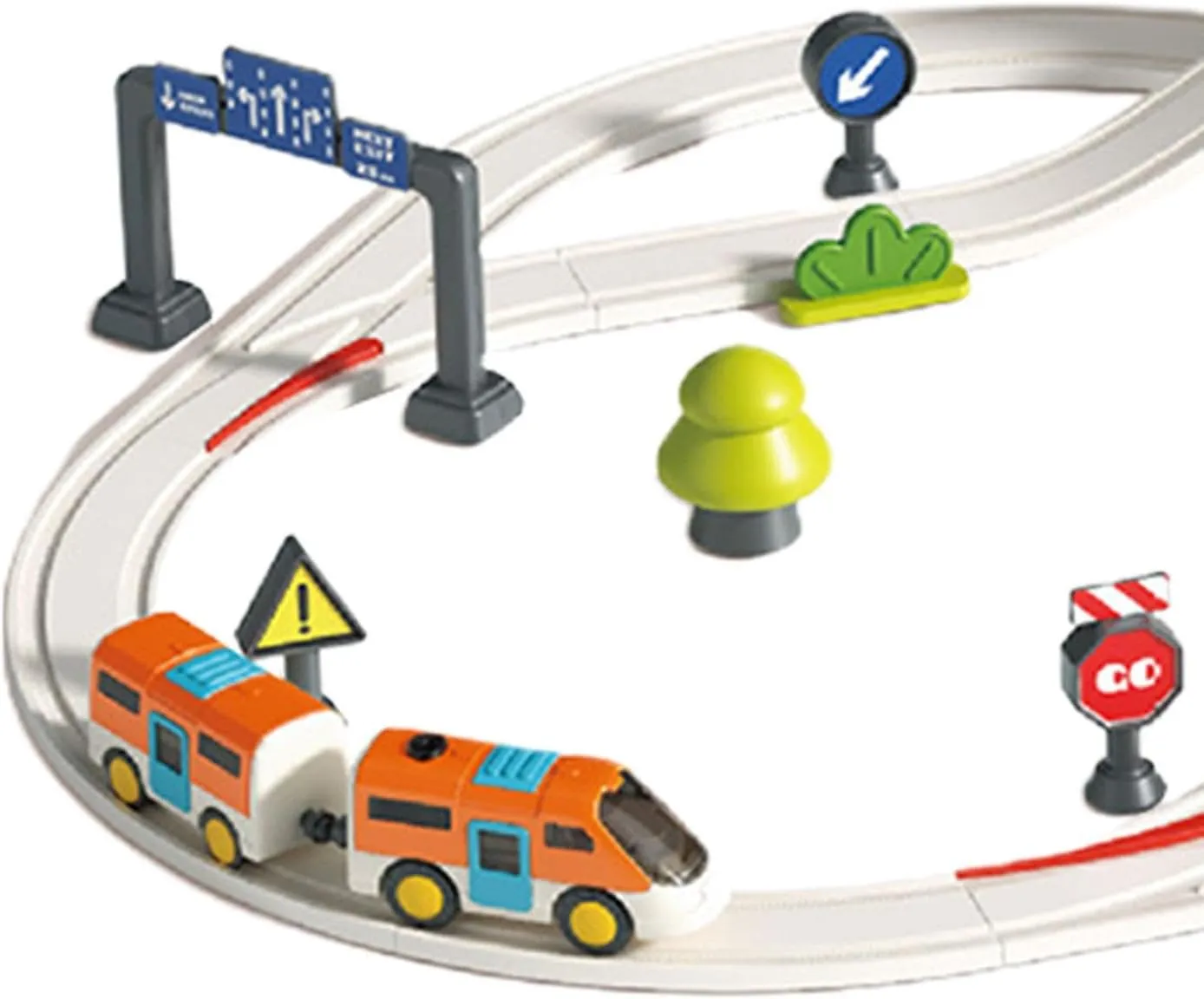 DYNWAVE Electric Train Track Set Creative Development Toy Interactive Learning Train Toy Set Fun for Kids Girls Boys Age 3 Years up, City Track XL