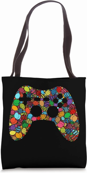 Easter Day Basket Egg Hunting Eggs - Game Controller Gamer Tote Bag