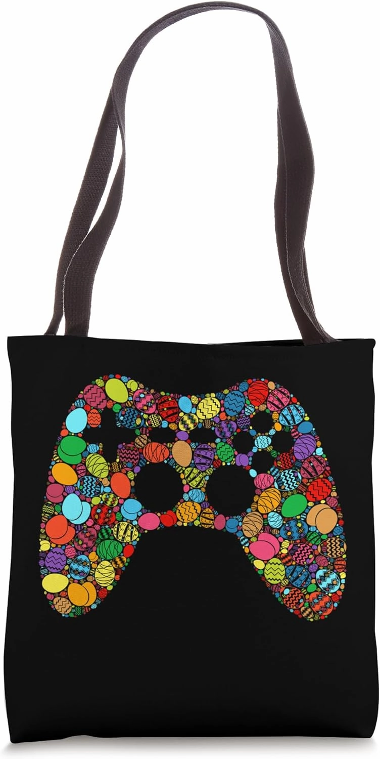 Easter Day Basket Egg Hunting Eggs - Game Controller Gamer Tote Bag