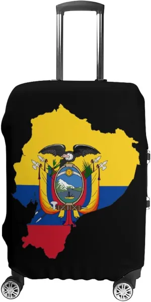 Ecuador Flag Map Travel Luggage Case Cover Elastic Suitcase Protector Printed Baggage Covers Printed