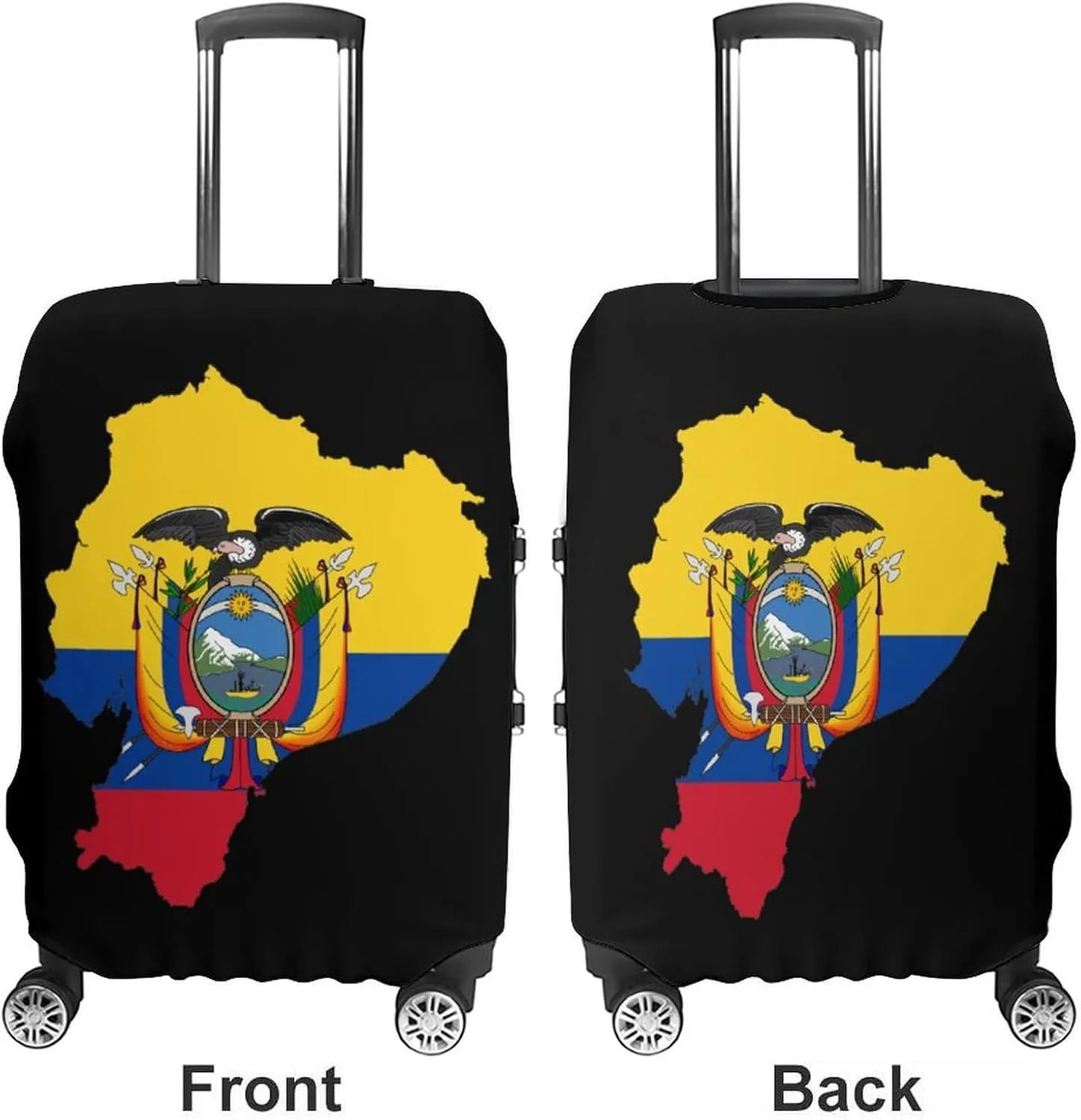 Ecuador Flag Map Travel Luggage Case Cover Elastic Suitcase Protector Printed Baggage Covers Printed