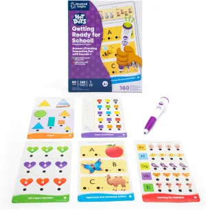 Educational Insights Hot Dots Jr. Getting Ready For School Set, Includes Hot Dots Pen, PreK & K Readiness