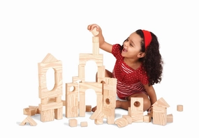 Edushape Wood Like Soft Blocks, 80 Piece
