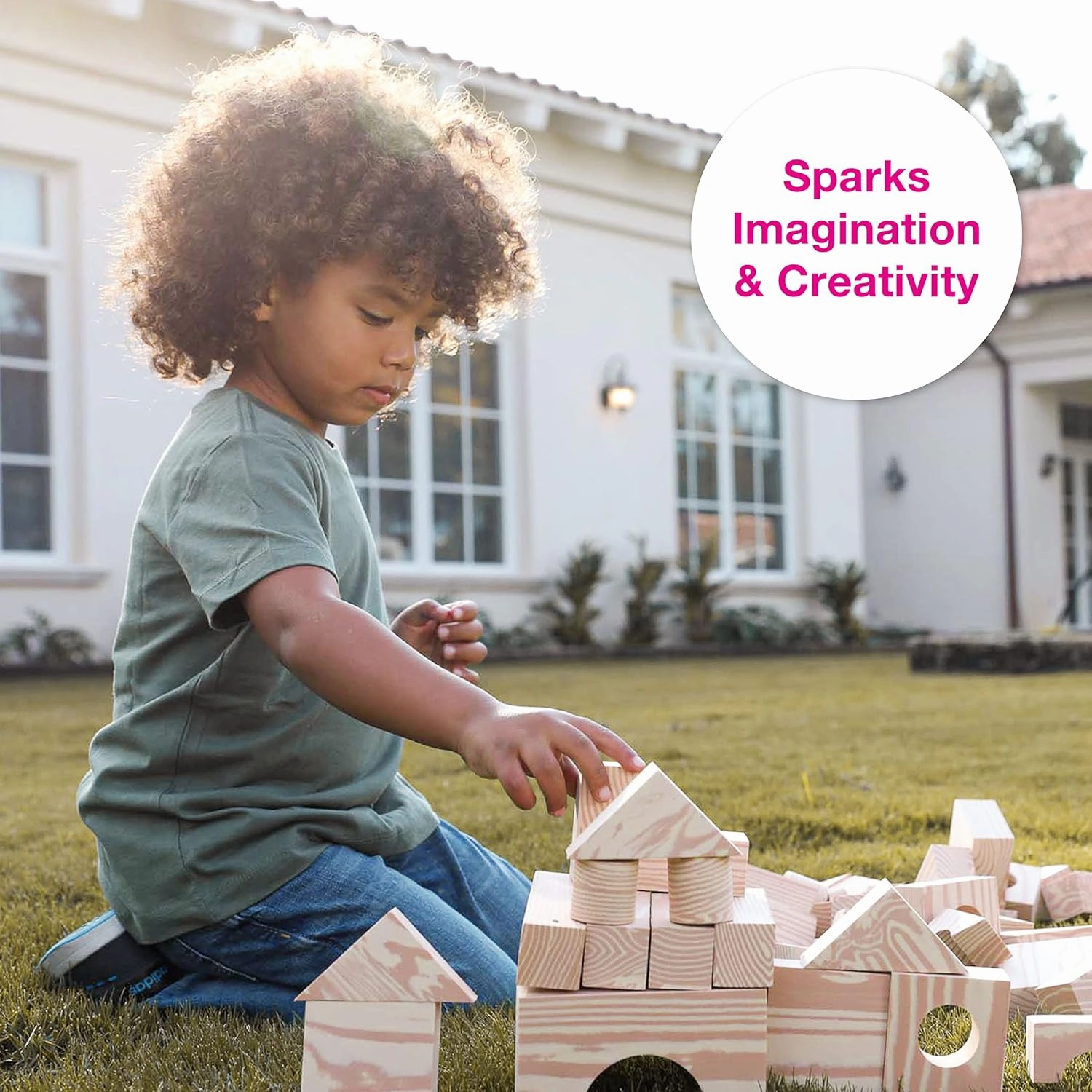 Edushape Wood Like Soft Blocks, 80 Piece
