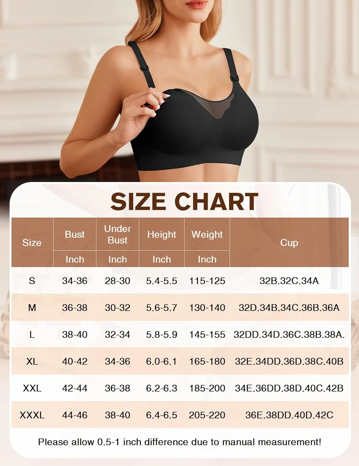 Ekouaer Women Mesh Support Nursing Bra Seamless Ultra Soft Maternity Bras Pregnancy Sleep Bralette with Extra Extenders