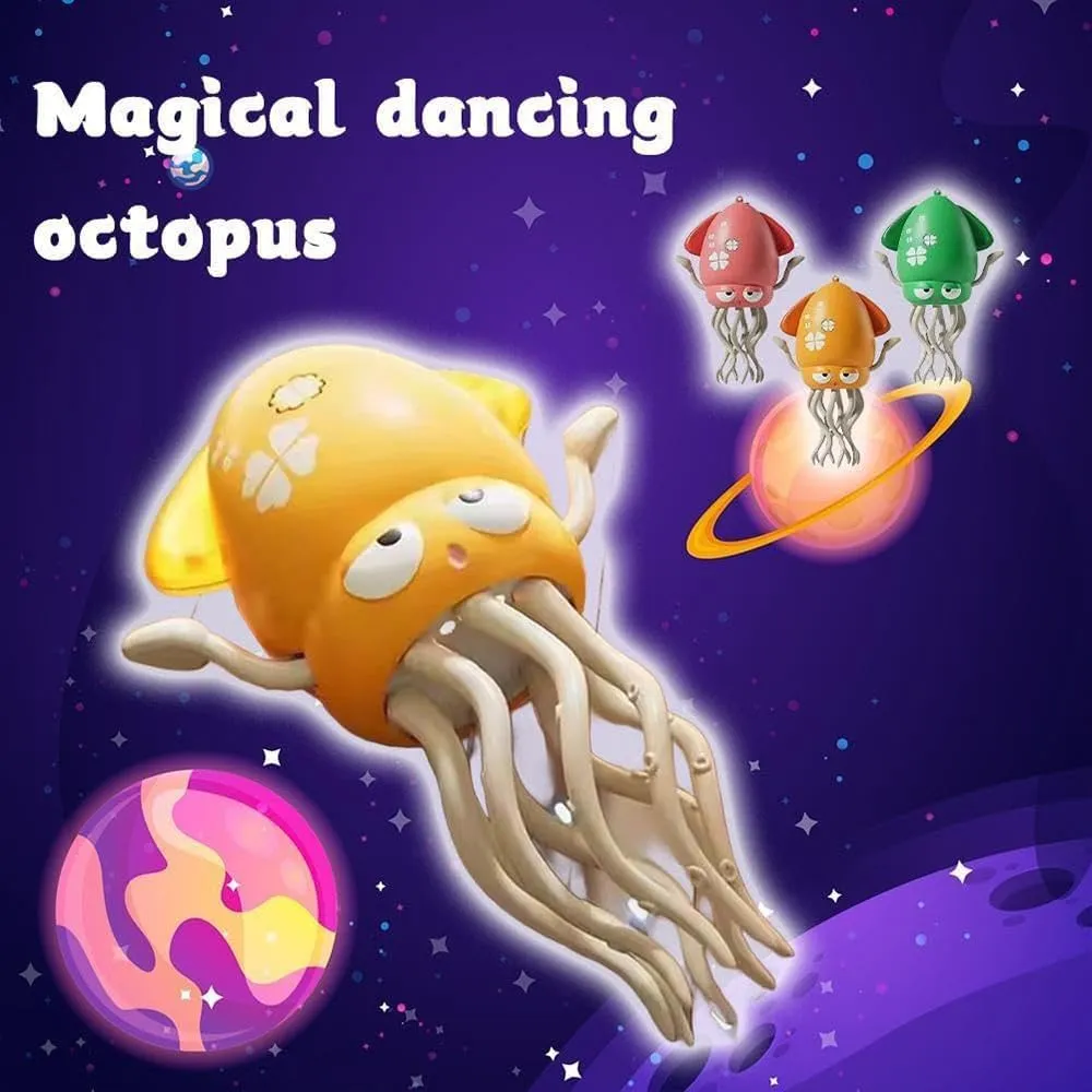 Electric Auto-Avoid Crawling Octopus Tummy Time Toy with LED Music, Crazy 8-Leg Magic Auto Dancing Octopus Sensor Toy, Smart-Tentacle Self-Navigating Robotic Pet Toys for Indoor Cat Dog(2pcsb)