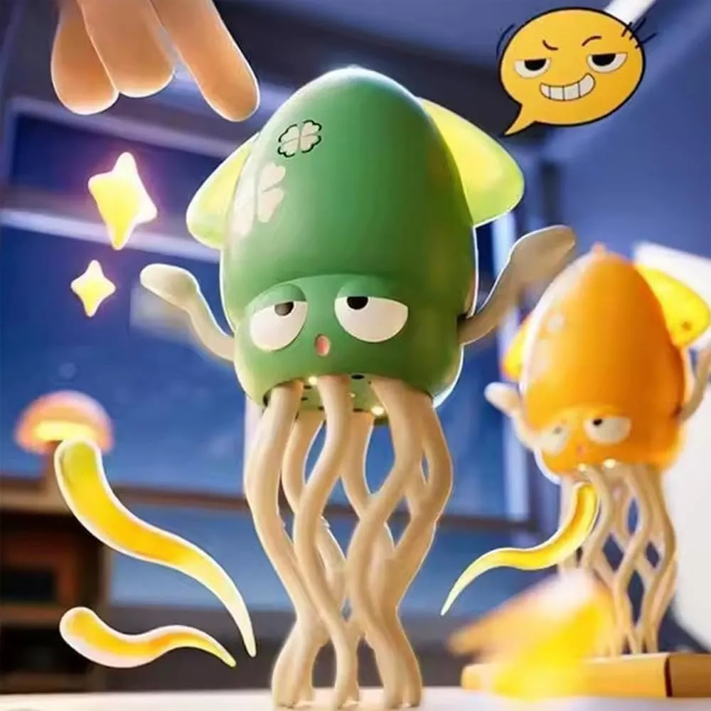 Electric Auto-Avoid Crawling Octopus Tummy Time Toy with LED Music, Crazy 8-Leg Magic Auto Dancing Octopus Sensor Toy, Smart-Tentacle Self-Navigating Robotic Pet Toys for Indoor Cat Dog(2pcsb)
