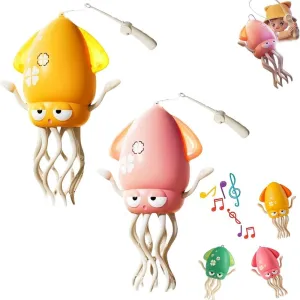 Electric Auto-Avoid Crawling Octopus Tummy Time Toy with LED Music, Crazy 8-Leg Magic Auto Dancing Octopus Sensor Toy, Smart-Tentacle Self-Navigating Robotic Pet Toys for Indoor Cat Dog(2pcsb)