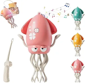 Electric Crawling Octopus Toy, Magic Dancing Octopus Toy, Crawling Dancing Automatic Obstacle Sensor Toys,Smart-Tentacle Self-Navigating Robotic Pet Toys for Indoor Cat Dog (Pink)
