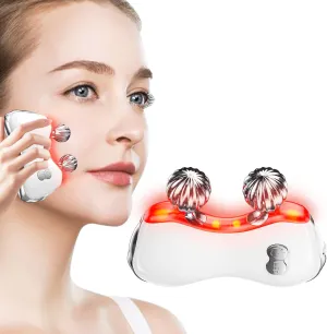 Electric Gua Sha Facial Tools, Facial & Body Massager Tools with Heat and Vibration, MEBAO 5 LED Lights Gua Sha Device with 2 Metal Roller for Eyes, Neck, Face
