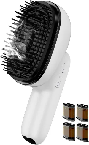 Electric Scalp Massager Brush, Portable Vibrating Scalp Massager Tool, Scalp Massage Tool, Head Massager for Hair Scalp Relax with Hair Oil, Nourishes Hair (White)