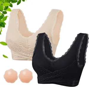 Ellie Lift Bra, Elielift Bras, Comfy Corset Bra Front Cross Side Buckle Lace Bras, Kendally Bras for Older Women