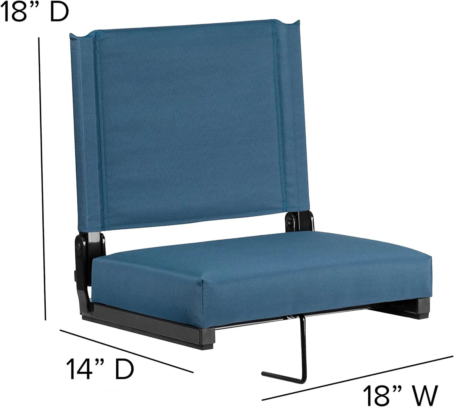 EMMA   OLIVER Lightweight Stadium Chair with Ultra-Padded Seat, 500 lb. Rated