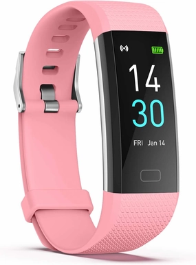 ENGERWALL Fitness Tracker with Step Counter/Calories/Stopwatch, Activity Tracker with Heart Rate Monitor, IP68, Health Tracker with Sleep Tracker, Smartwatch, Pedometer Watch for Women Men Kids