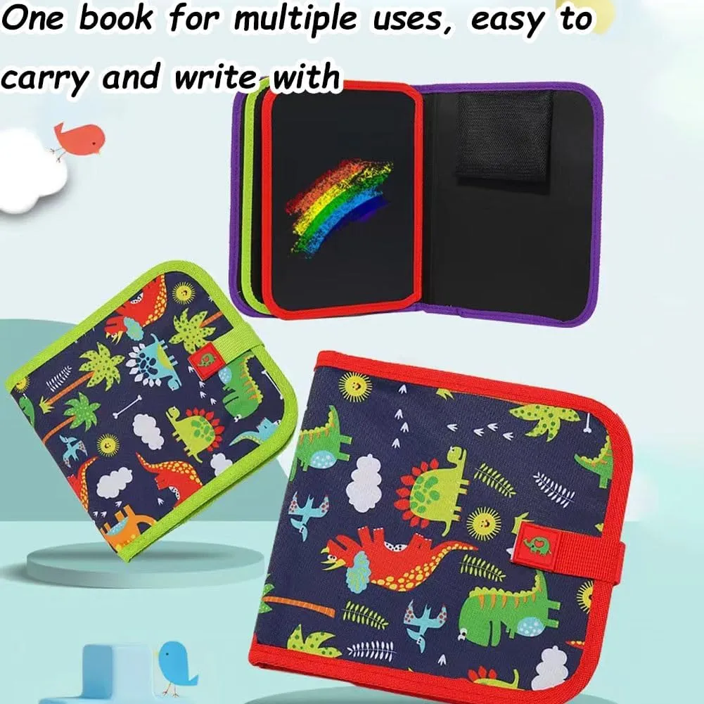 Erasable Coloring Book, Reusable Doodle Book, Portable Erasable Graffiti Drawing, Magic Drawing Pad, Reusable Double Sided Painting Gifts for Family, No Mess Washable(StyleH)