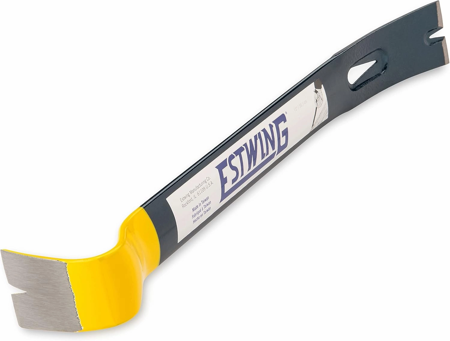 ESTWING Handy Bar Nail Puller - 15" Pry Bar with Wide, Thin Blade & Forged Steel Construction - HB-15