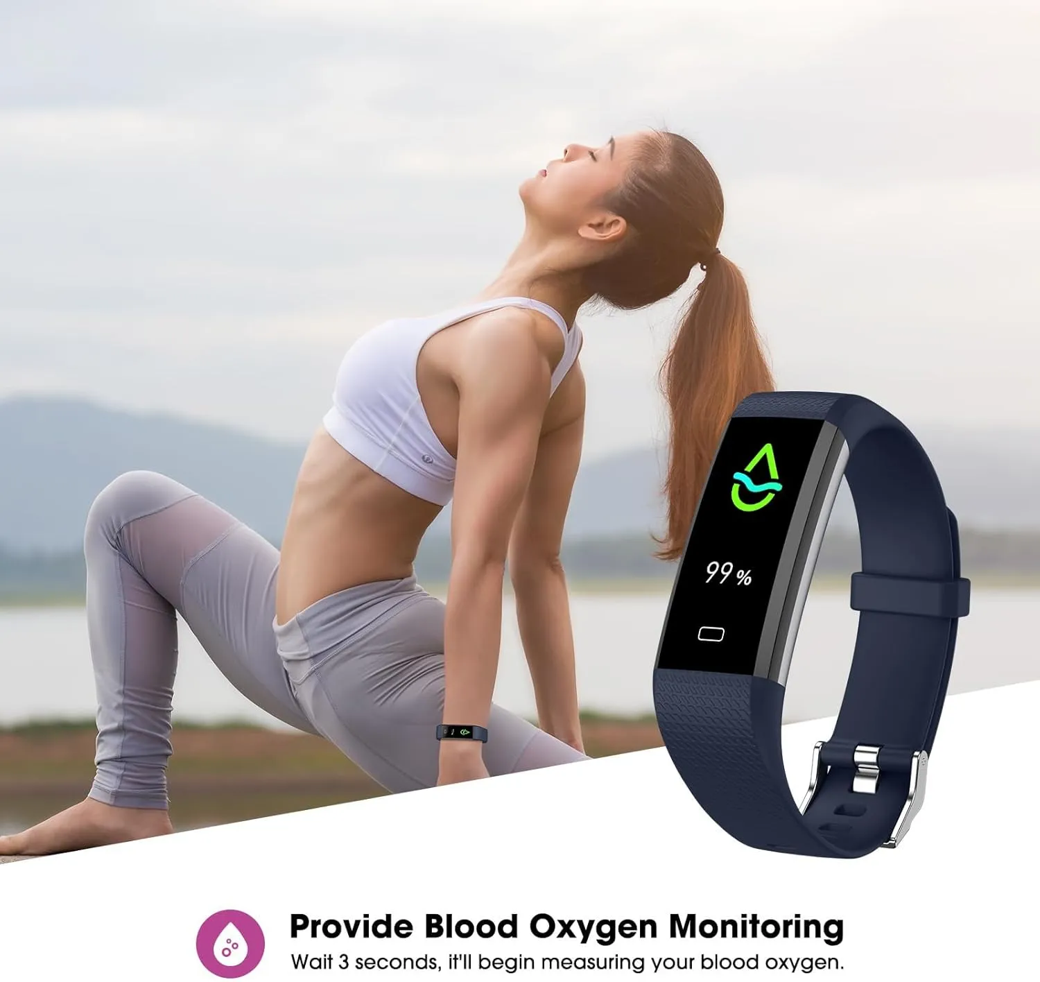 EURANS Fitness Tracker with Heart Rate Blood Oxygen Monitor, Activity Tracker Sleep Monitor Health Tracker, Smart Watch Pedometer Step Calories Counter, Fitness Watches for Men Women