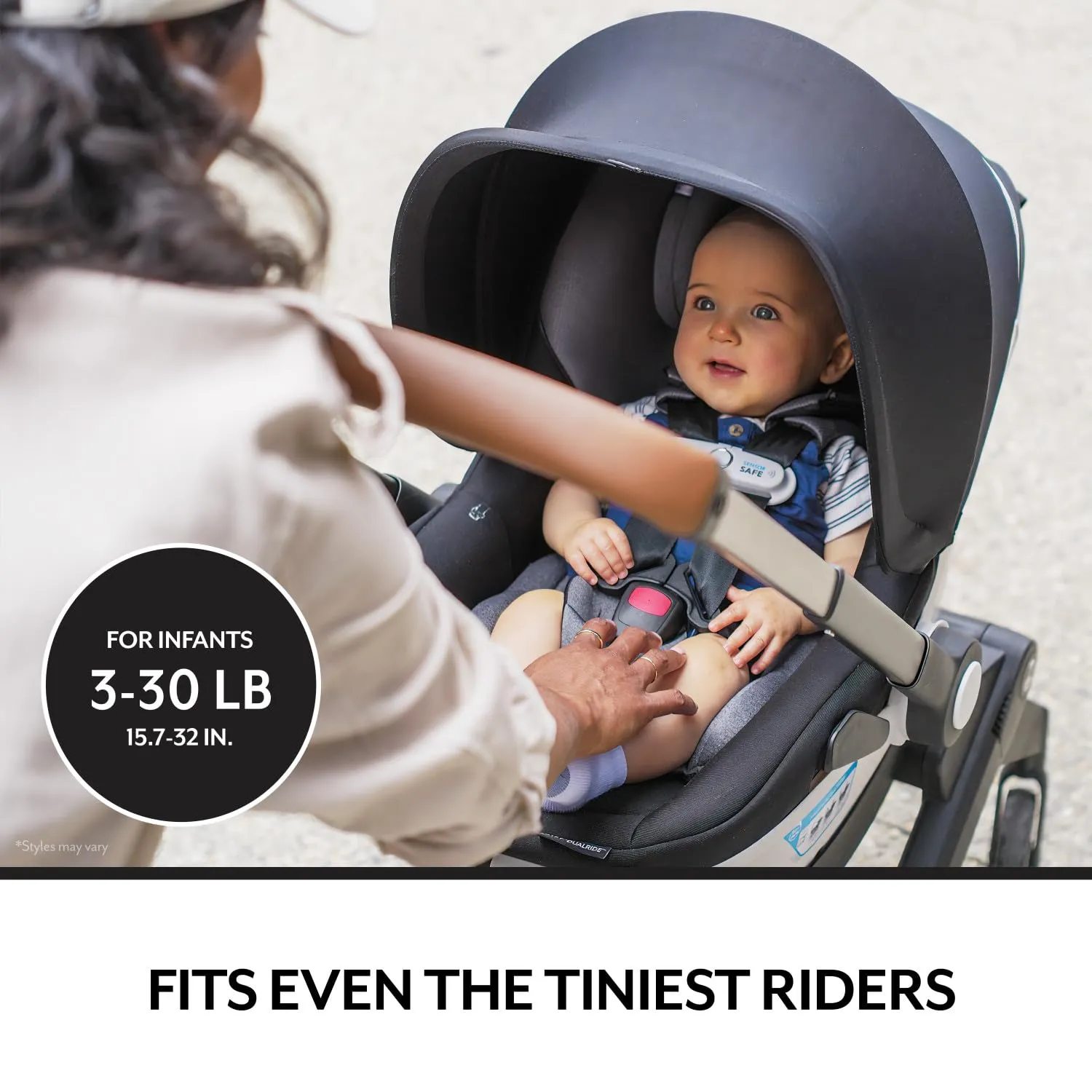 Evenflo Gold Shyft DualRide Infant Car Seat and Stroller Combo w/Carryall Storage (Moonstone Gray)