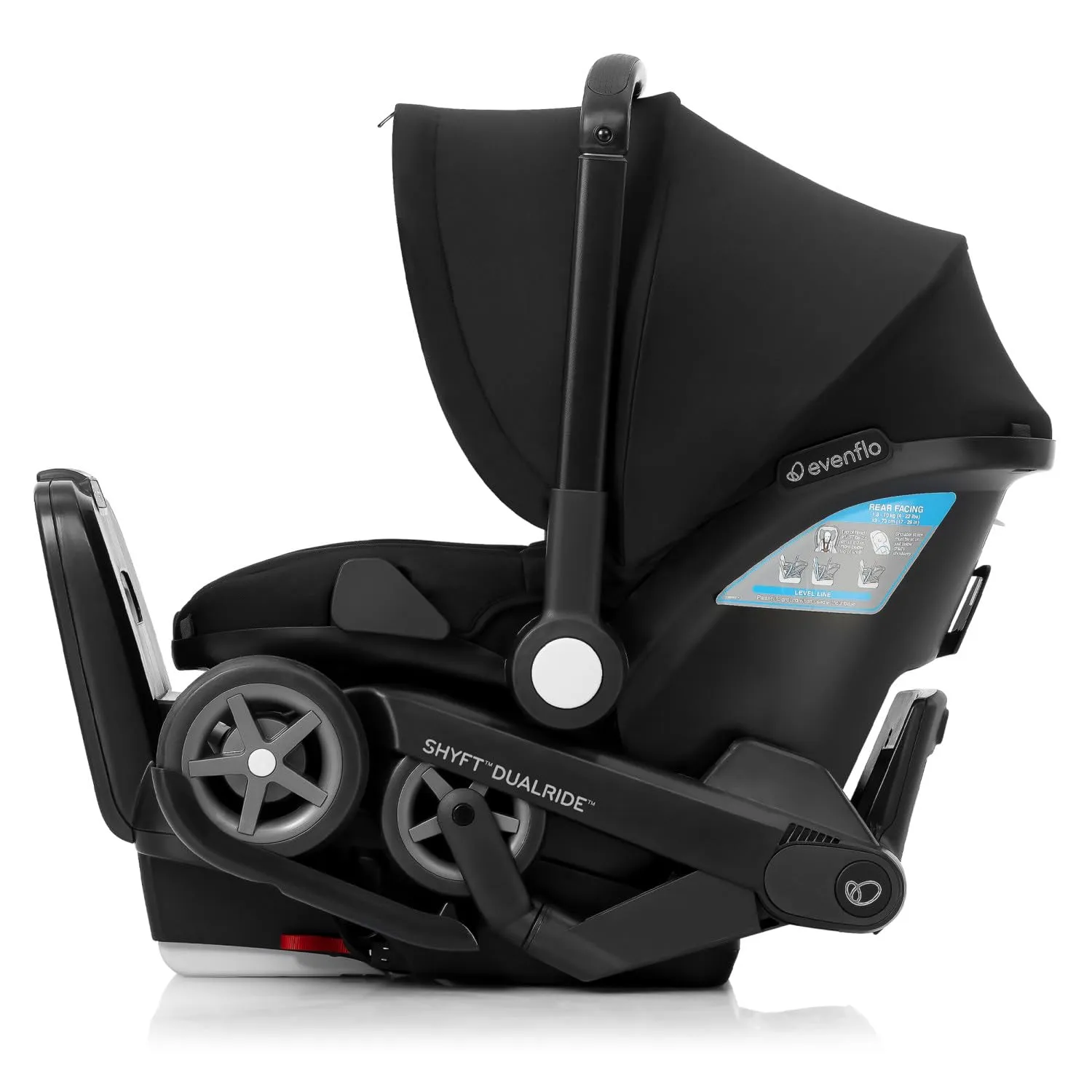Evenflo Shyft DualRide Infant Car Seat and Stroller Combo (Ayer Pink)