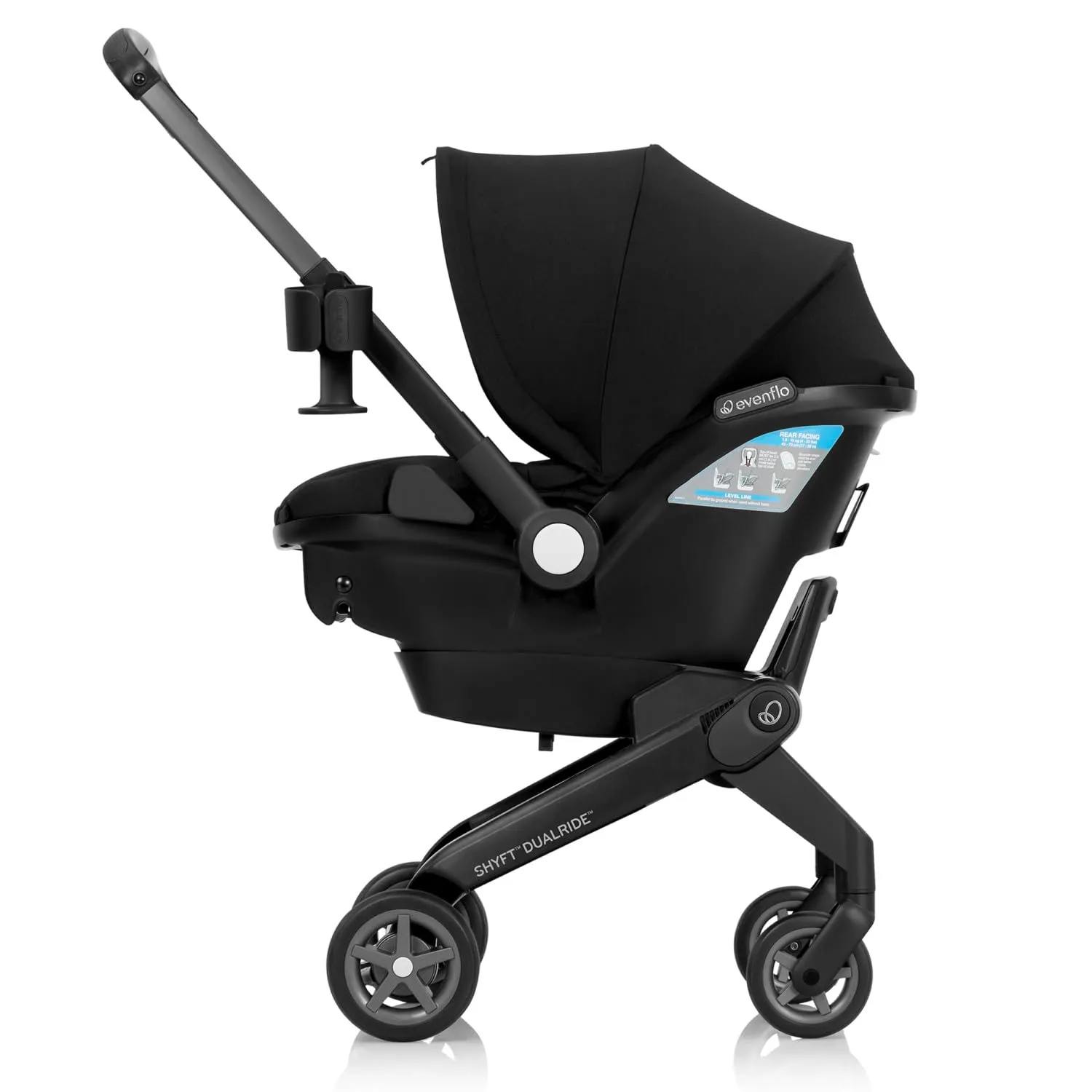Evenflo Shyft DualRide Infant Car Seat and Stroller Combo (Ayer Pink)
