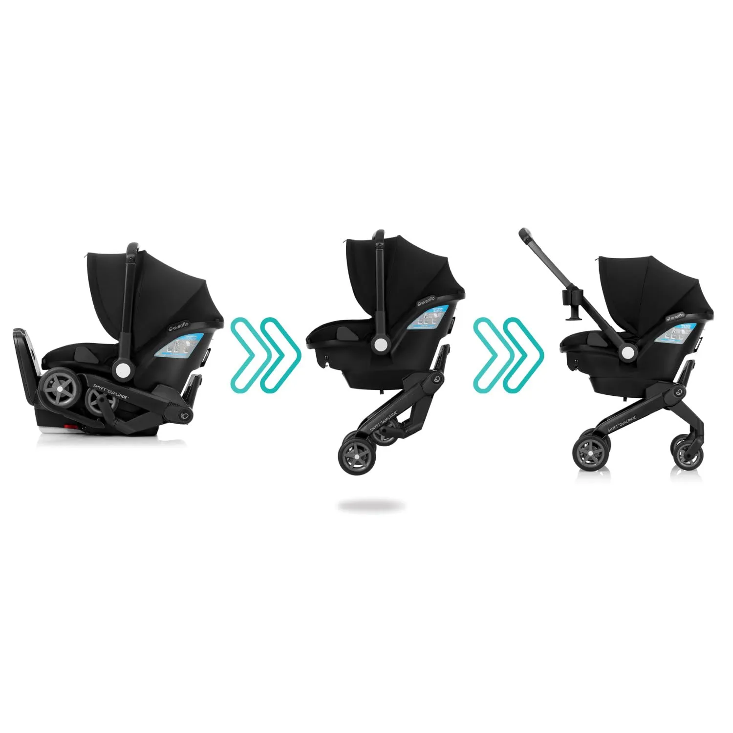 Evenflo Shyft DualRide Infant Car Seat and Stroller Combo (Ayer Pink)