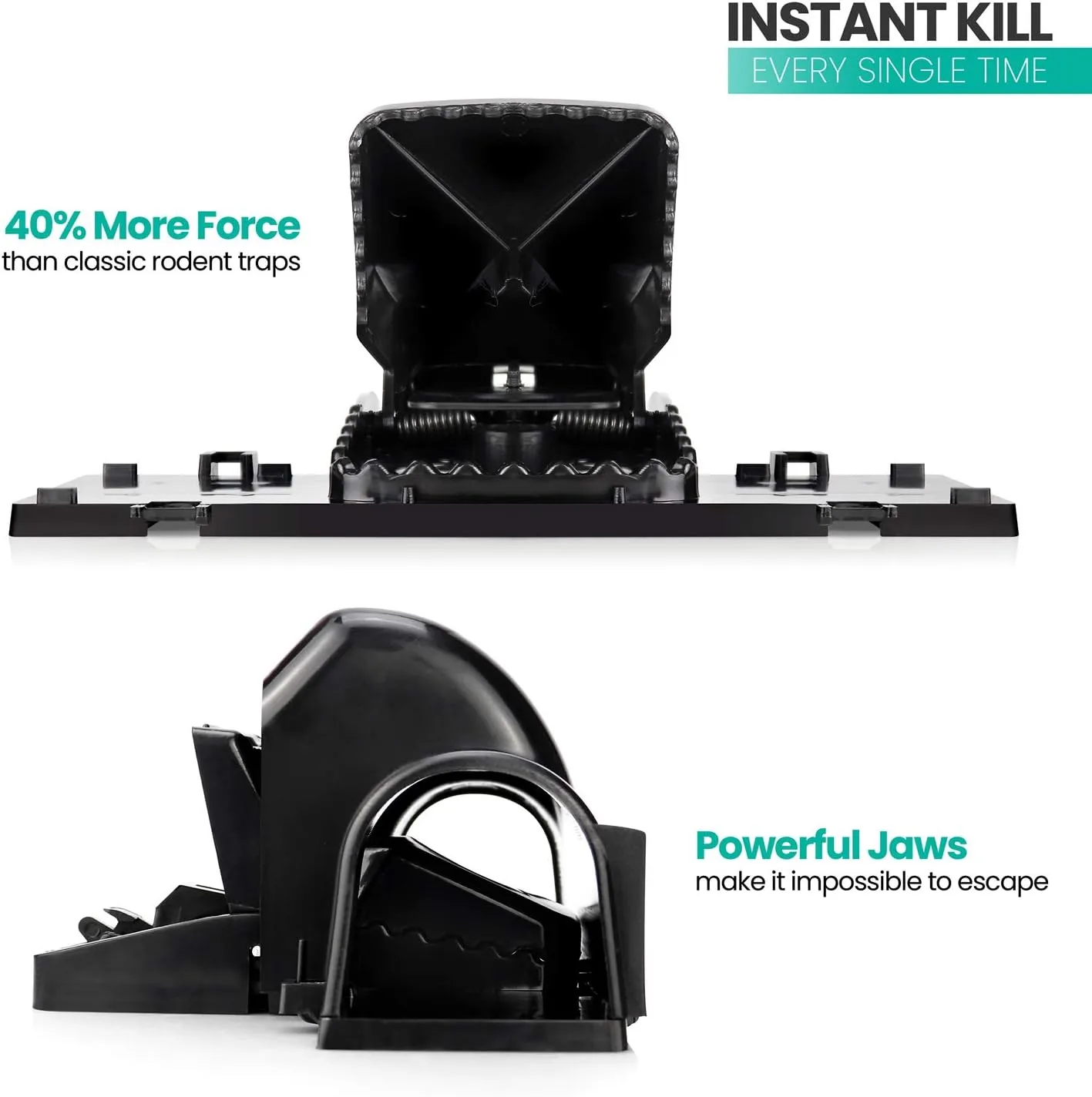 eXuby Pet-Safe & Child-Safe Rat Traps w/Tunnel Design (2-Pack) – Dual Entry for Better Capture Rate - No Harmful Poison - Prevents Accidental Triggering - Avoid Finger Snapping - Setup in Seconds.