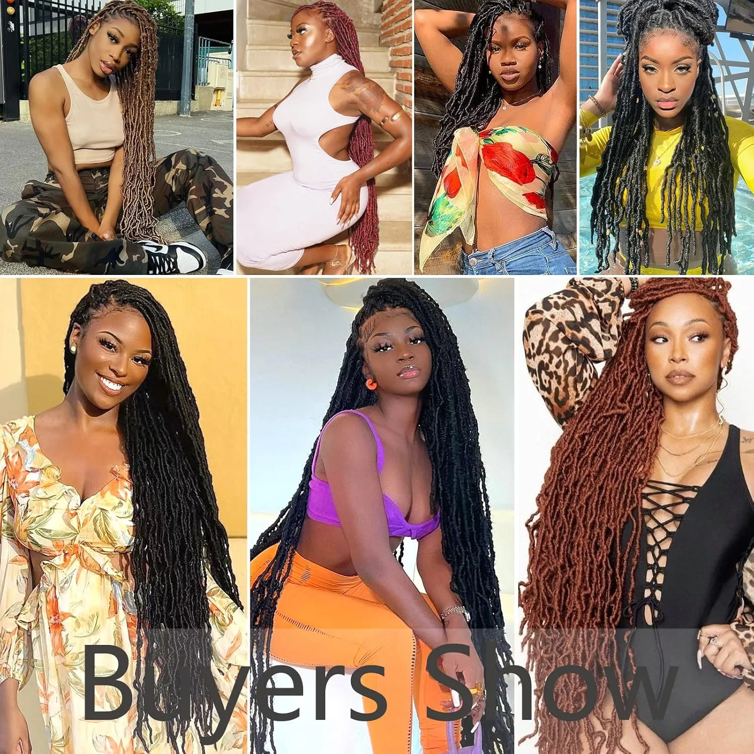 Faux Locs Crochet Hair Copper Red Soft Locs 30 Inch 7 Packs Ginger Long Crochet Locs Goddess Locs Natural Synthetic Pre looped Crochet Braids For Butterfly Locs (30 Inch (Pack of 7), 350#)