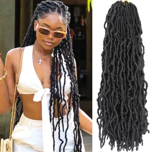 Faux Locs Crochet Hair Soft Locs 26 Inch 7 Packs Long Black Crochet Locs Natural Locs Crochet Hair For Women Synthetic Pre looped Crochet Braids (26 Inch (Pack of 7), 1B#)