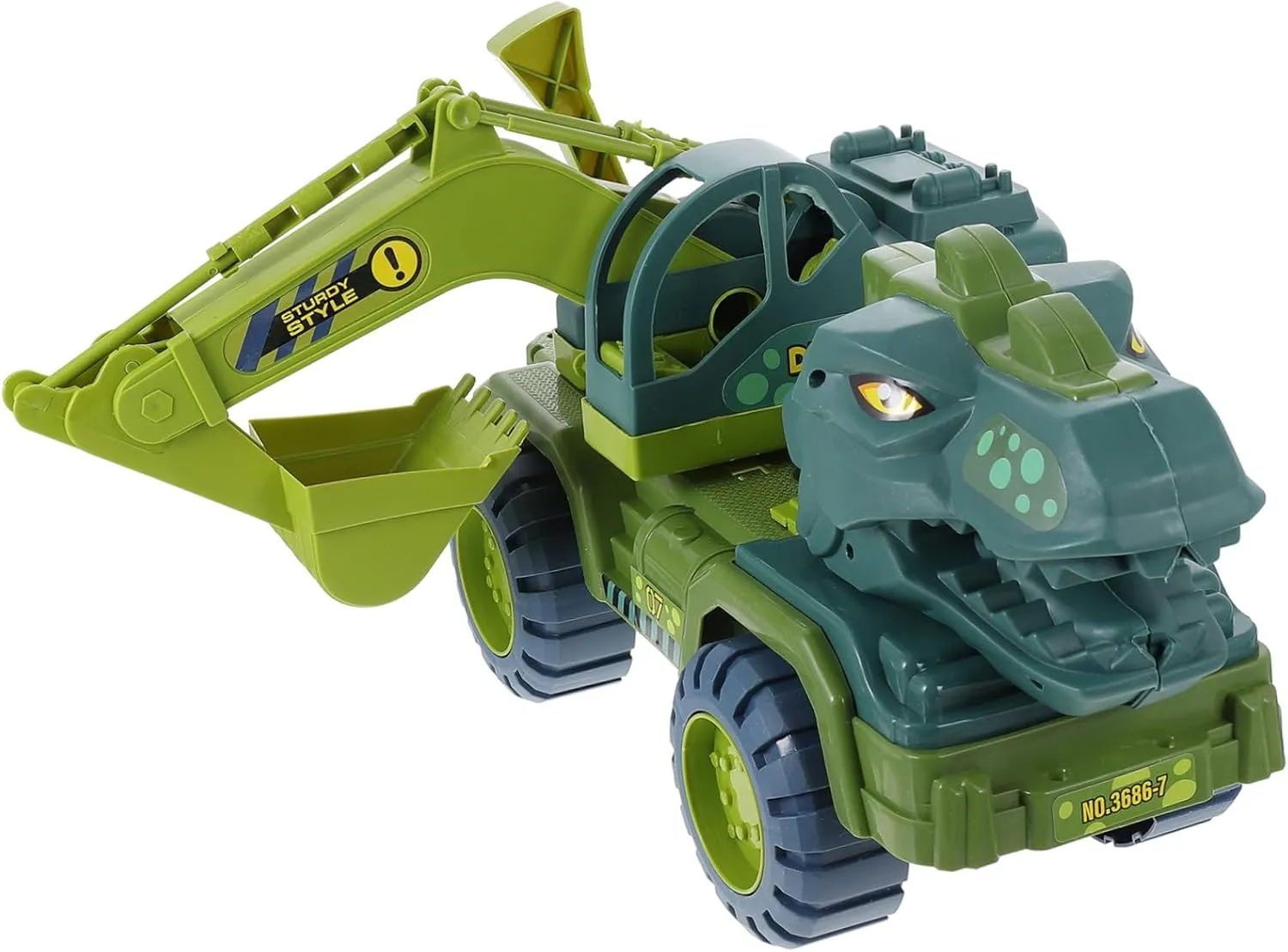 FAVOMOTO 1set Inertia Dinosaurs Car Plaything Educational Cartoon Vehicle Toys for Boys and Girls Interactive Dinosaur Excavator Toy for Years and up Develops Cognitive Skills and Motor