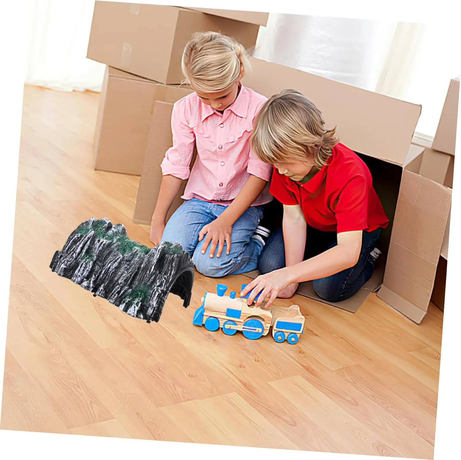 FAVOMOTO 3sets Train Tunnel Model Realistic Cave Accessory for DIY Play Tunnel for Model Railway Table Crafts for Creative Train Track Scenarios 4pcs*3