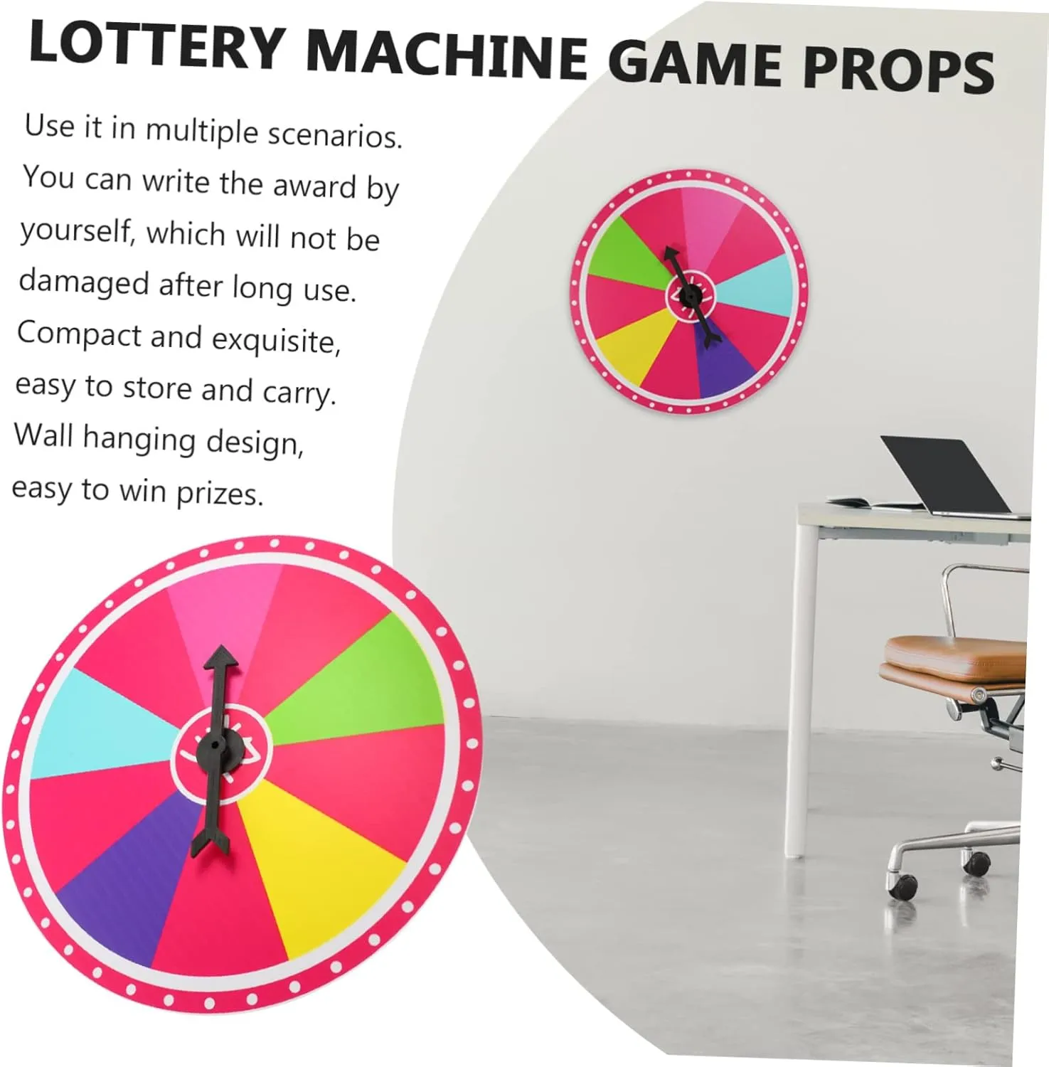 FAVOMOTO Fortune Wheel Classroom Boys and Girls Prize Wheel Party Supply