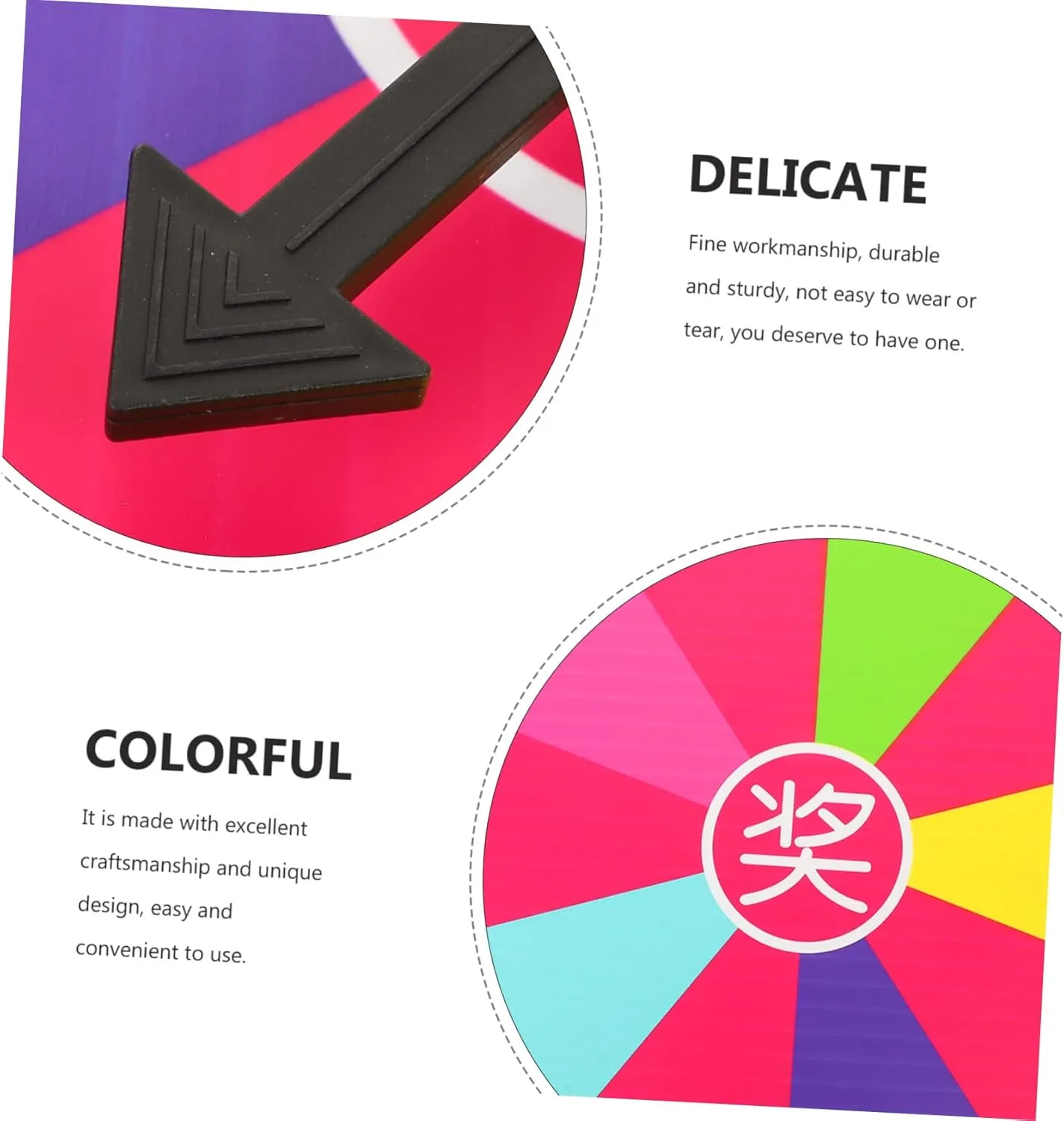 FAVOMOTO Fortune Wheel Classroom Boys and Girls Prize Wheel Party Supply