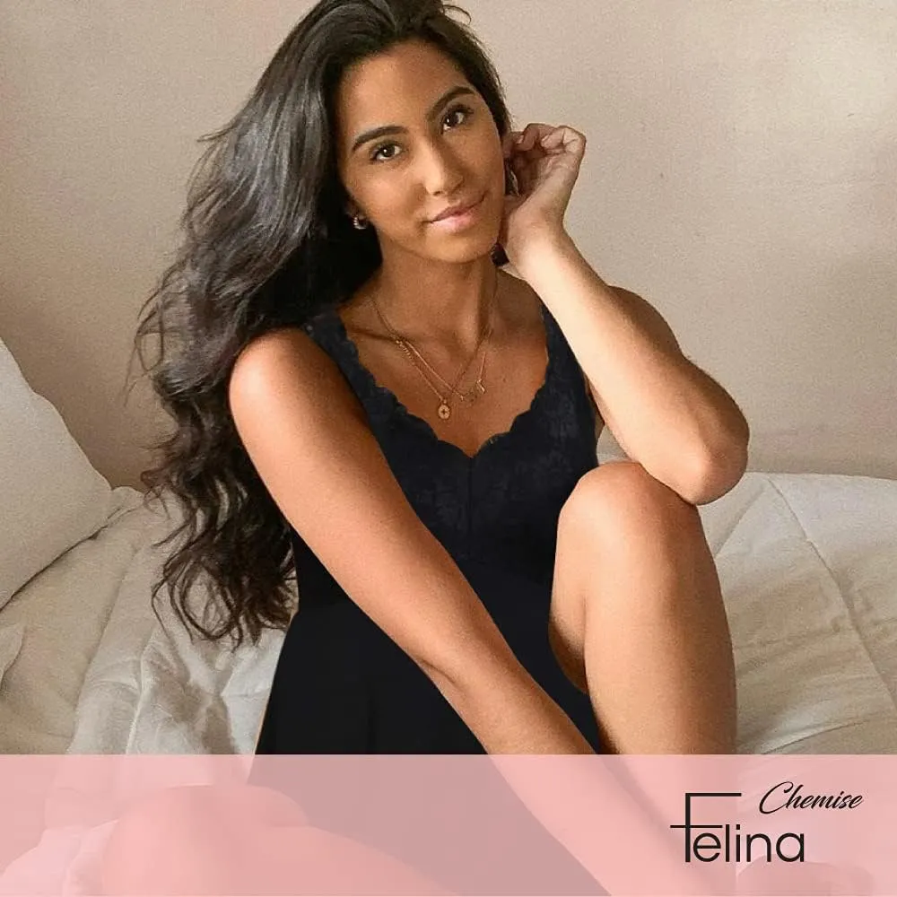 Felina Silky Soft Chemise w/Lace by Unique Moments