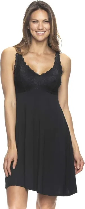 Felina Silky Soft Chemise w/Lace by Unique Moments