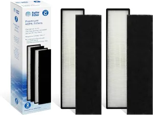 Fette Filter - True HEPA Filter 2 Pack Compatible with FLT5000 FLT5111 AC5000 Series, Filter C - Compatible with AC5250PT AC5300B AC5350 AC5350B AP2800CA - Pack of 2